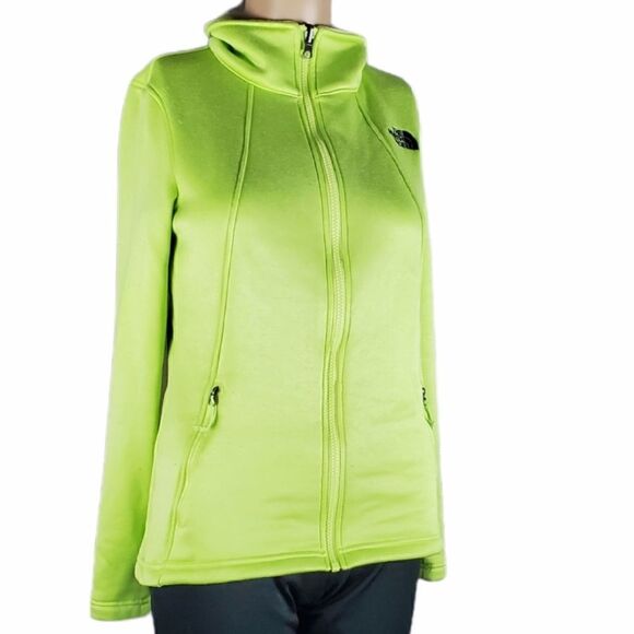 The North Face Lime Green Fleece Zip Up - Picture 1 of 7